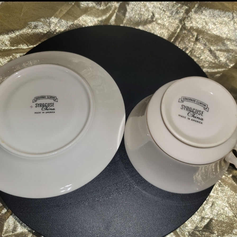 Governor Clinton Siracuse China set of 6 cups and saucers - Picture 8 of 8